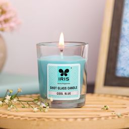 Iris Homefragrances Shot Glass candle- Fragrance Cool Blue- 40g(Set of 3)-63