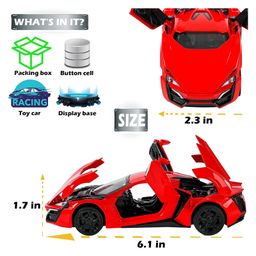 Magicwand Die-Cast Metal 1:32 Scale Lykan Hypersport with 4 Openable Doors and Pull Back Action,Lights & Music-3