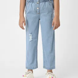 nautinati Nauti Nati Cotton Denim Distressed Jeans - Blue-picture-20