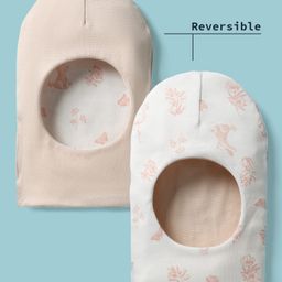 Ben Benny Interlock Knit Reversible Monkey Cap with Jungle Theme Print Beige - Diameter 15.5 cm-4