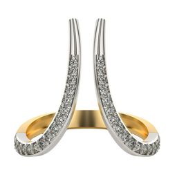 VALANOVA 14KT Gold Diamond Studded Ring- 0.36 gm-image-40