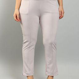 Plus Size Women Relaxed High-Rise Wrinkle Free Trousers-18