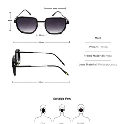 QUE UNIVERSE Men UV Protected Sunglasses QUE-C2_2A878_M image 3