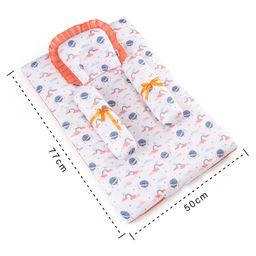 Zoe Bedding Set Sleeping Bag & Mosquito Net Gadda Combo Set of 3 Planet Print - White & Peach image 3