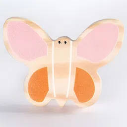 Pinch of Pretty Orange-Coloured & Pink Wooden Butterfly Knob-16