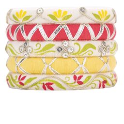 Taasha Craft Set Of 5 Threads Bangles image 3