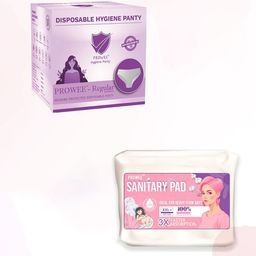 Prowee 20 Pcs Disposable Heavy Flow Period Panty & Sanitary Pad Combo - CF001B00XSBL060B-image-13