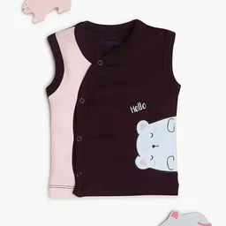 BONTOTS Infants Girls Printed Organic Cotton Soft & Breathable Jhabla-7