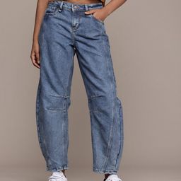The Roadster Life Co. Women Straight Horseshoe Fit Low-Rise Light Fade Jeans-image-61