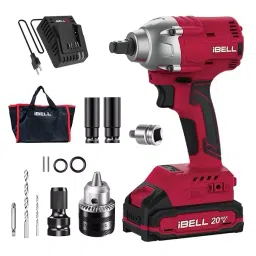 IBELL One Power 20 W and 3000 RPM Brushless Cordless Impact Wrench With 4 Ah Battery and Charger, BW20-32-image-40