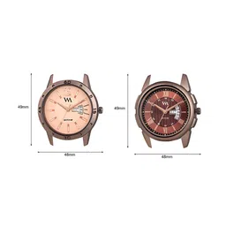 WM Men Brown & Peach-Coloured Analogue Watch DDWM-034 image 3