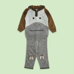 Pantaloons Baby Grey & Brown Printed Full Sleeves Sweater Set-image-62