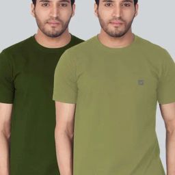 Lux Nitro Khaki & Olive Regular Fit T-Shirt Pack of - 2-image-76