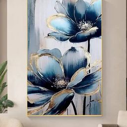 Art Street Printed Gold Cotton Canvas Wall Art-47