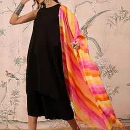 InWeave Women Regular Kurta with Palazzos & With Dupatta image 3