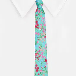 Tossido Men Green & Red Printed Broad Tie image 4