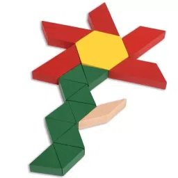 ARIA 2001 Multicolor Plastic Learning Advantage Hollow Pattern Blocks - (Set 250 Pcs) in a Jar image 3