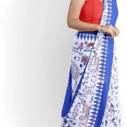 KIAARON Warli Pure Cotton Block Print Saree-58