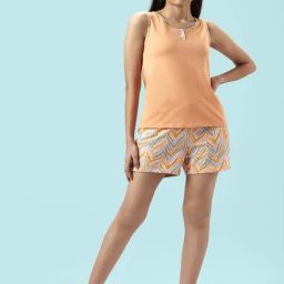 Dreamz by Pantaloons Orange Cotton Printed Top Shorts Set-picture-23