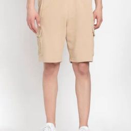 Adidas Originals Beige Cotton Regular Fit Printed Sports Shorts-image-96