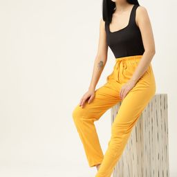 ETC Women Yellow Solid Lounge Pants-image-17