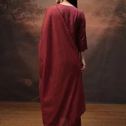 Vishudh Ethnic Motifs Printed Thread Work Straight Kurta With Trouser And Dupatta image 2