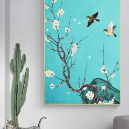 Art Street Printed Gold Cotton Canvas Wall Art-32