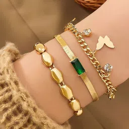 GOLDIWALA Women Gold-Plated Bangle-Style Bracelet-18