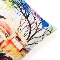 HOUZZCODE Multicoloured Set of 2 Printed 16" x 16" Square Cushion Covers image 4