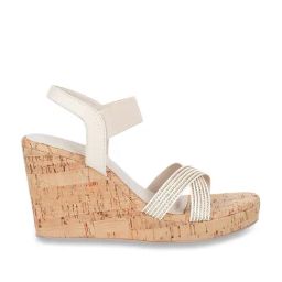 Mochi Women's Beige Ankle Strap Wedges-image-76