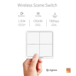 BytBots Tuya ZigBee Wireless 12 Scene Switch Push Button Controller without Battery (White) image 2