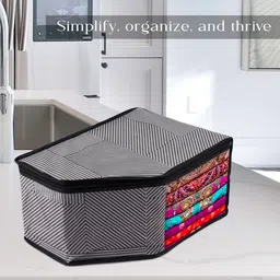 Kuber Industries Grey Set of 3 Regular Multi-Utility Organisers image 2