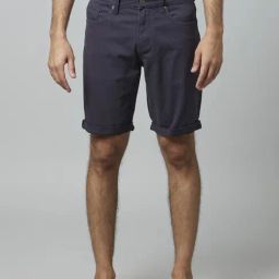 Celio* Navy Cotton Regular Fit Shorts-image-77