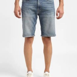 Levi's Blue Slim Fit Denim Shorts-picture-39