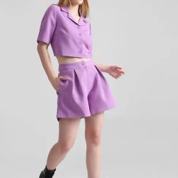 Only Lilac Regular Fit Shorts-image-36