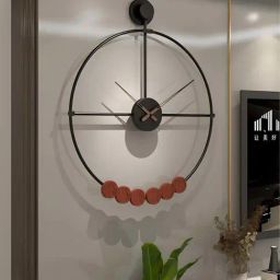 The Art House Red & Black Metal Clock-image-23