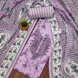 SAINOOR Printed Pure Cotton Unstitched Dress Material-picture-25
