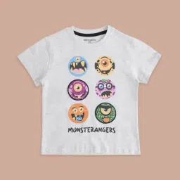 Pantaloons Junior Grey Cotton Printed T-Shirt-picture-8