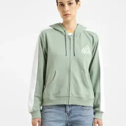 Levi's Green Printed Front-Open Hoodie-image-26