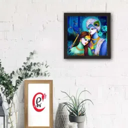 eCraftIndia Abstract Radha Krishna Satin Matt Texture UV Art Painting-image-41