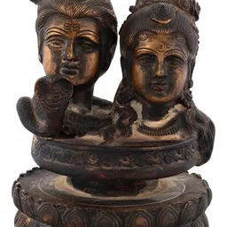 Exotic India Brown Shiva Parvati Linga Showpiece-image-65