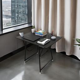 Urbain Home Folding Study Table, Multipurpose Foldable and Portable Computer Desk, Big Size Laptop Table, Home Office Table, 2 Seater Folding Dinning Table (Dark Wenge) Engineered Wood image 2