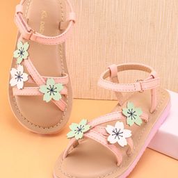 Babyoye Slip On Sandals with Velcro Closure - Fuchsia-image-85