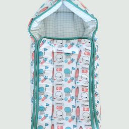 Tidy Sleep Cotton Carry Nest & Sleeping Bag Pirates Printed - White-image-86