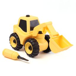 Babyhug DIY Construction Excavator with Screw Driver - Yellow-24