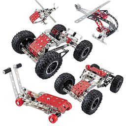 Akn Toys 5 in 1 Diy Assembling Metal Construction Educational Building Blocks Kit 281 Pcs (Color May Vary)-24