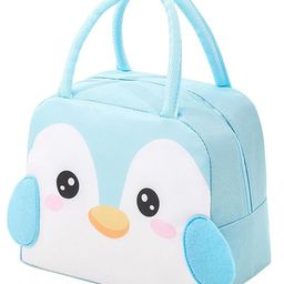 House of Quirk Insulated Lunch Bag Cooler for Office, Picnic, School Waterproof Canvas With Pocket for Women, Men, Girls, Kids (Light Blue)-picture-24