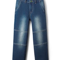 Pine Kids Denim Woven Full Length Cut & Sew Washed Jeans - Blue-picture-49
