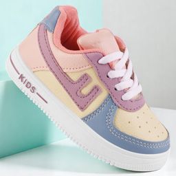 Lil Lollipop Colour Blocked Lace Up Shoes - Blue-image-81