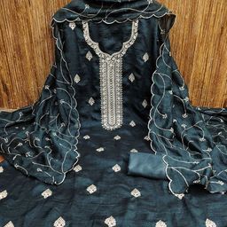 MANVAA Embellished Unstitched Dress Material-picture-0